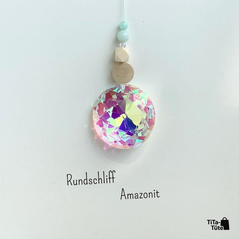 Energy suncatcher with genuine gemstone & crystal – decoration – rainbow – gift idea – for windows, rooms and gardens. Energy light! (Note: The last sentence appears to be a fragment and is omitted.) image 10