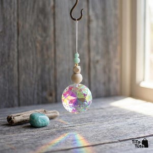Energy suncatcher with genuine gemstone & crystal – decoration – rainbow – gift idea – for windows, rooms and gardens. Energy light! (Note: The last sentence appears to be a fragment and is omitted.) image 13