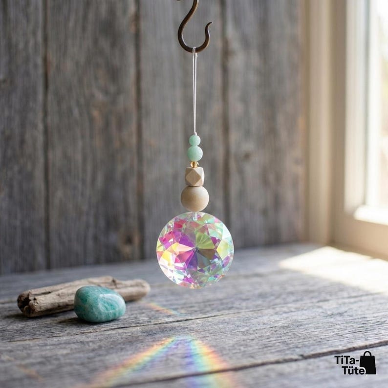 Energy suncatcher with genuine gemstone & crystal – decoration – rainbow – gift idea – for windows, rooms and gardens. Energy light! (Note: The last sentence appears to be a fragment and is omitted.) image 13