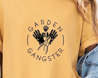 Comfort Colors® Pruning Shears Garden Shirt, Rose Gardener Tee, Minimalist Gangster Top, Green Thumb & Flowers, Funny Gift for Plant Mom