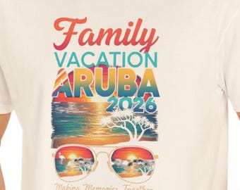 Comfort Colors Making Memories Aruba 2026 Shirt, Family Vacation Gift, Beach Trip Top, Caribbean Vacation Gift, Matching Group Trip Tshirt
