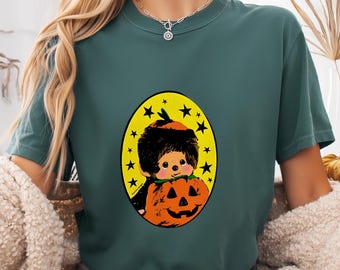 Comfort Colors Vintage Halloween T-Shirt, Retro Pumpkin Tee
