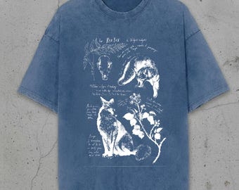 Comfort Colors Vintage Fox Shirt, Cottagecore Forestcore T-Shirt, Scientific Red Fox Illustration, Oversized Graphic Tee for Nature Lovers