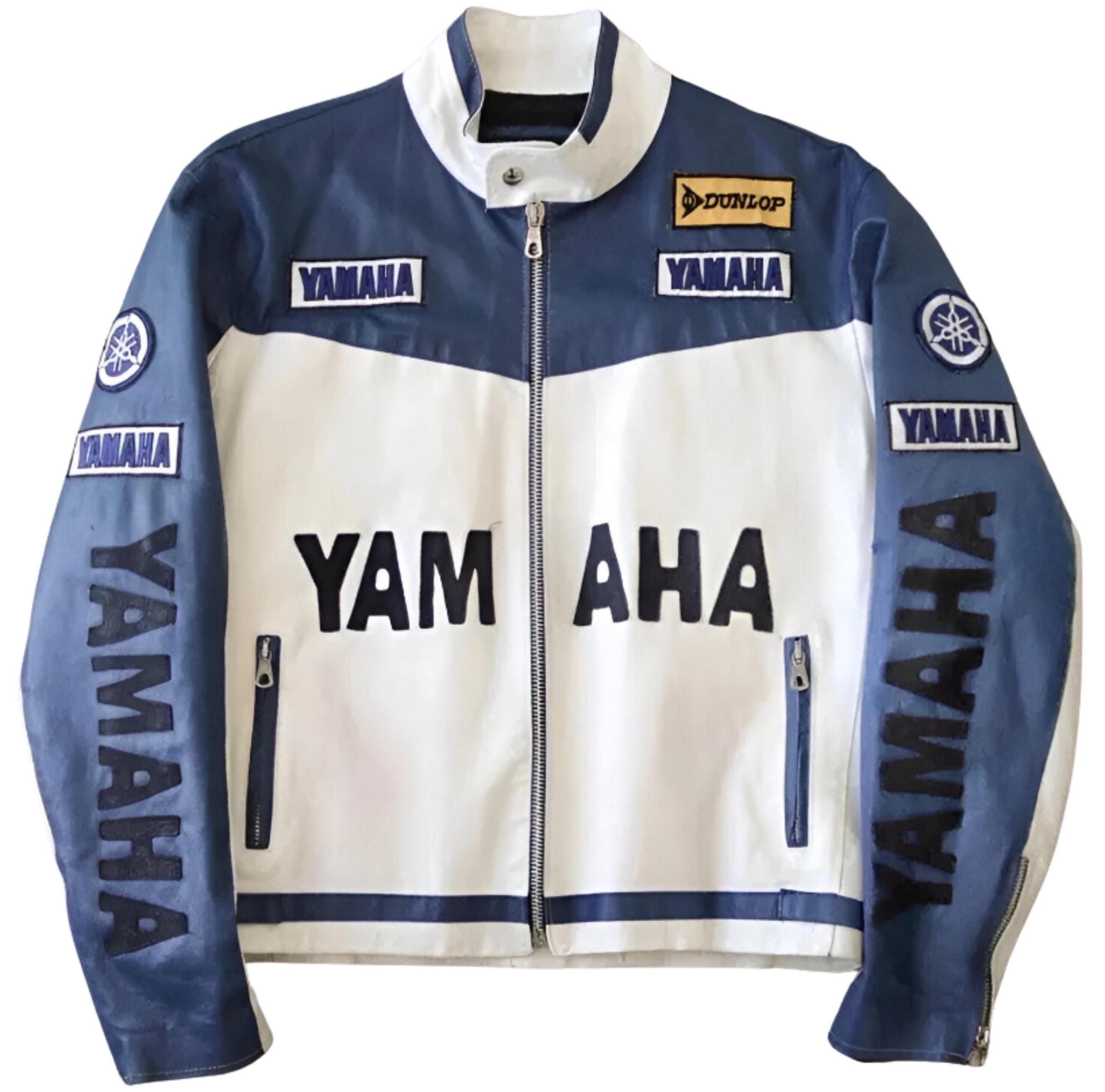 ヤマハレーシングレザージャケット、本牛革MotoGPバイカーギア、CE