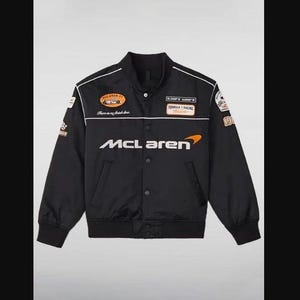 McLaren Racing Jacket: Black Lightweight Bomber - F1 Motorsport Fan
