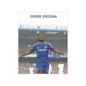 Chelsea semi-gloss Poster - Didier Drogba - Wall Art, Sports Decor, Football Fan Gift, Soccer Art Print, Home Decor