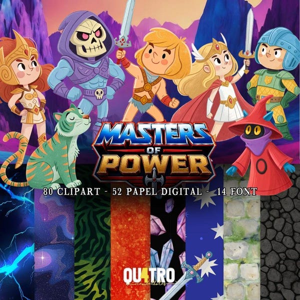 Masters of Power, Digital Kit, Mega Bundle, Clipart inspiration, instant download in PNG file - 300 dpi