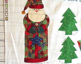 Crazy Quilt Santa - Sewing Fabric Panel (#281)