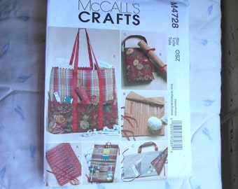 McCall's 4728 Knitting and Sewing Organizers Tote Bag