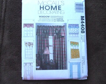 McCall's 4408 Home Decorating Window Essentials Valance Styles