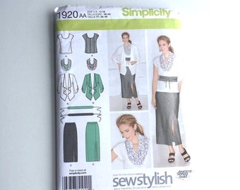 Simplicity 1920 Misses'/Women's Skirt, Top, Jacket, Scarf and Belt - Sizes (10-18)