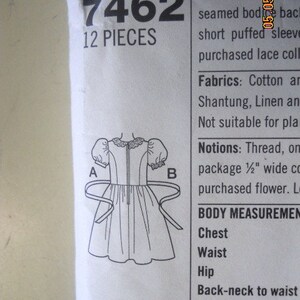 Simplicity 7462 Girl's Dress Size 7,8,10,12 image 2