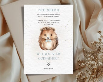 Editable Godfather Proposal Card, will you be my godfather card printable, be my godfather card, instant Digital Download, PDF
