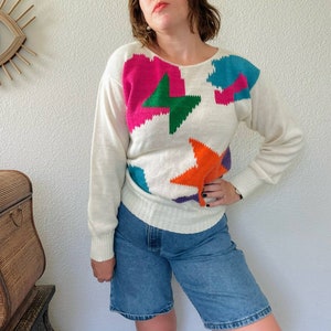 Graphic sweater hot sale