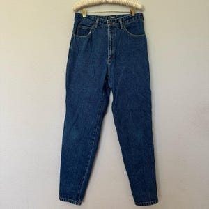 Vintage 90s Lizwear 100% cotton tapered mom jeans high rise med wash 31&quot; waist