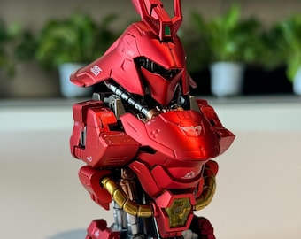 Sazabi Gundam Bust: Built & Repainted Mecha Statue, Paint Gunpla