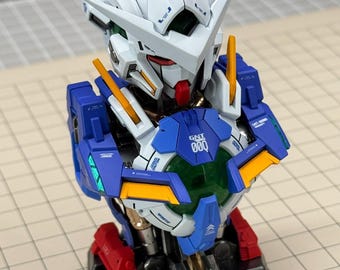 LED Exia Gundam Bust: Built & Repainted Mecha Statue, Paint Gunpla