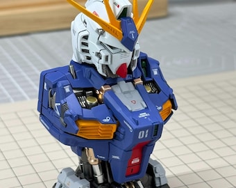 Nu Gundam Gundam Bust: Built & Repainted Mecha Statue, Paint Gunpla