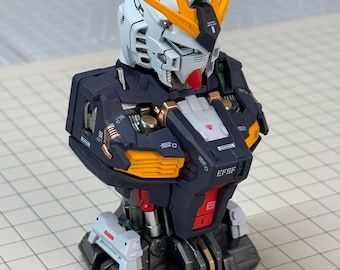 Nu Gundam Gundam Bust: Built & Repainted Mecha Statue, Paint Gunpla
