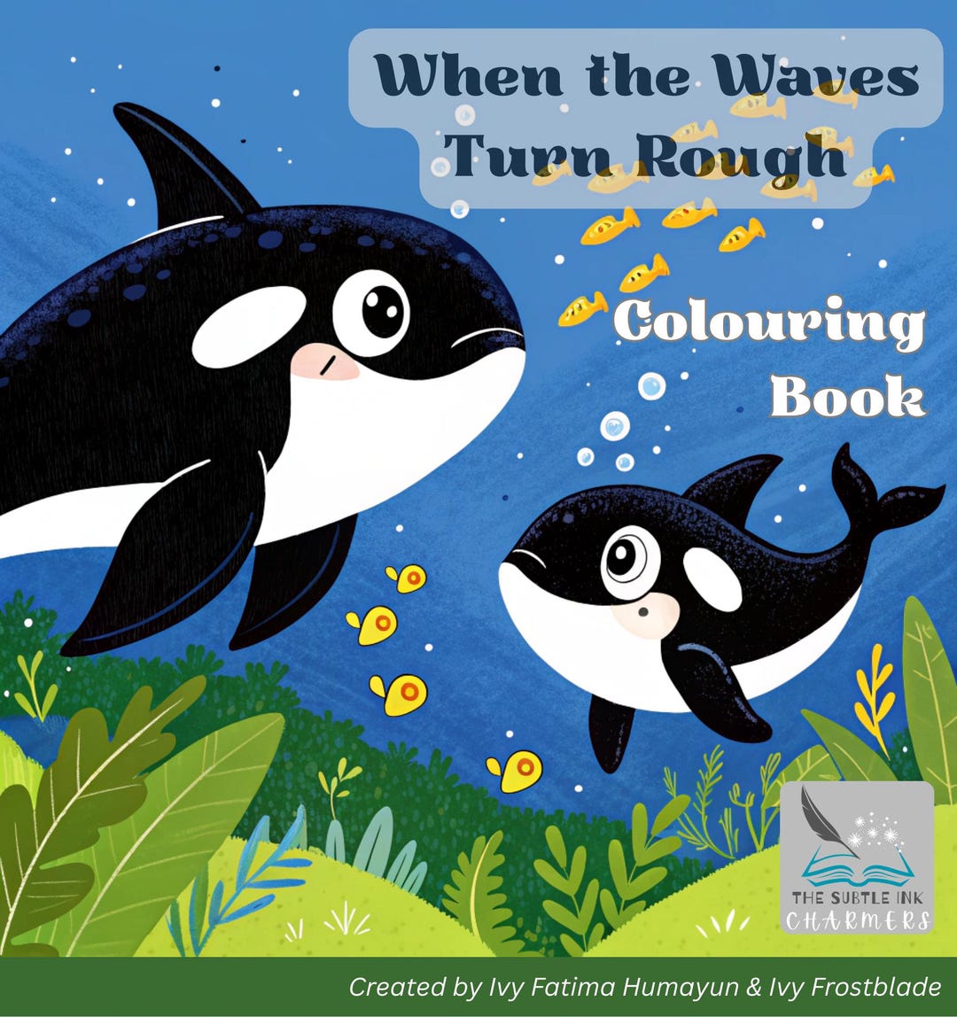 When the Waves Turn Rough - Colouring Book PDF - Ages 6-9 - Etsy