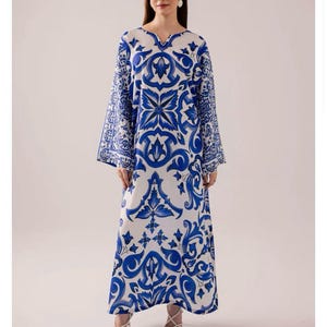 dress up fashion show Luxury Mulberry Silk Maxi Dress, Floral / L