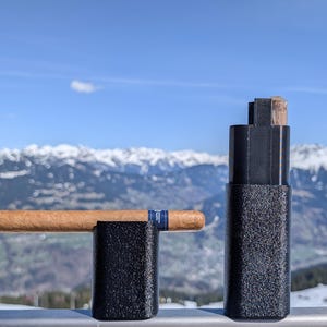 Zigarrenetui 2er mit Magnetverschluss – personalisierbar mit Gravur – Geschenk für Männer - classic zdjęcie 3