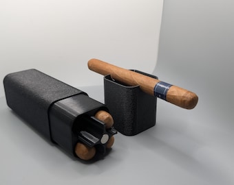 Zigarrenetui 2er&4er mit Magnetverschluss – personalisierbar mit Gravur – Geschenk für Männer - classic