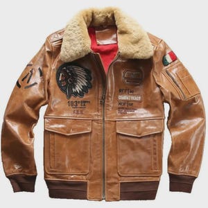 A2 Flight Bomber Leather Jacket – Vintage Aviator Style