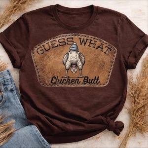 Guess What Chicken Butt SVG PNG PDF eps dxf | Funny Rooster Hat Patch File | Digital Download for Laser Engraving & dtf Print