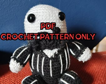 Jack Skellington Crochet Pattern: Easy Low Sew Halloween (PDF Pattern)