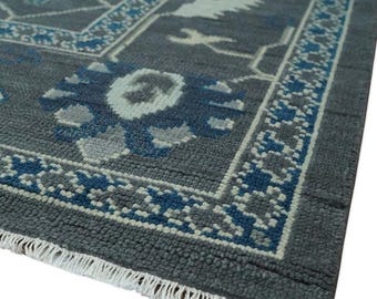 Oushak Hand Knotted Contemporary rug 4x6, 5x8, 6x9, 8x10, 9x12, 10x14 ft Handmade Rugs for Living Room