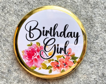 Personalized Party Pins Pretty floral Mommy to be buttons for shower family name badges with custom text buttons wedding bridal shower  pin
