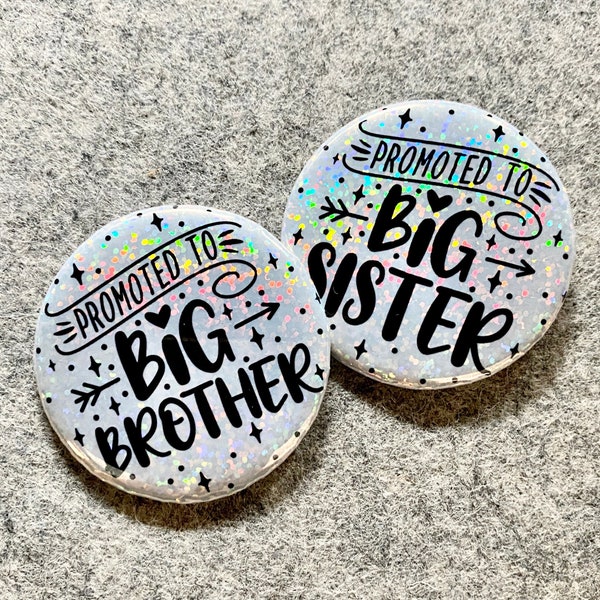 Big Brother Big Sister Pin | New Baby Badges | Sibling buttons | Baby Shower Pins | New baby gift ideas