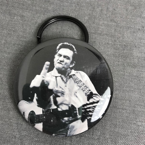 Johnny Cash Pins  Music icon bottle opener keychain Music Legend pin magnet compact mirror vintage music fan gifts and accessories