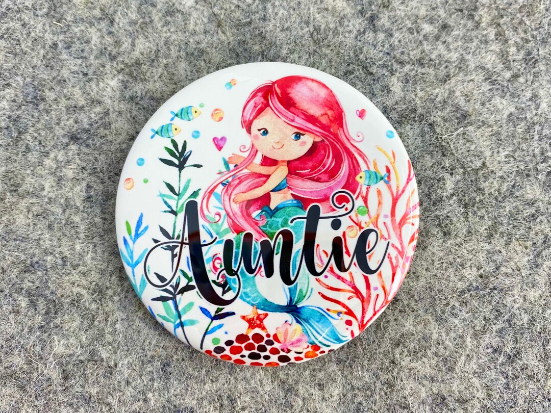 Mermaid Baby Shower Party Pins Birthday Party Favors Under the Sea Baby