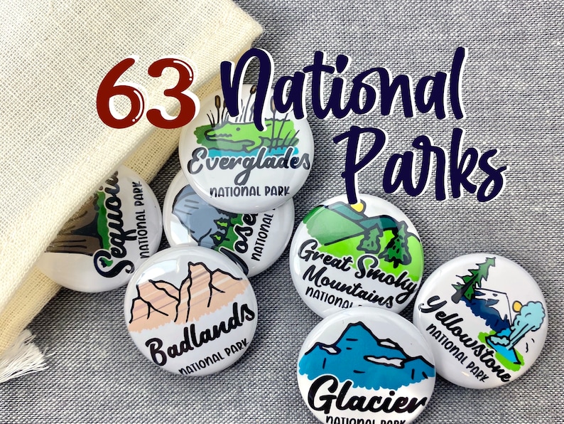 America's National Parks Pins Collectible Pinback Etsy