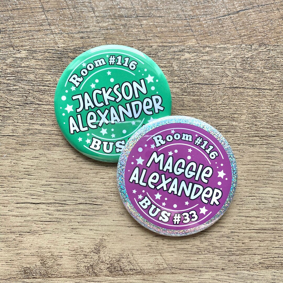 Pin for School Bookbag Back to School Pin With Name Tag for Bus Rider ...