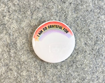 I am Grateful For Dry erase magnet | Reminder magnets  | writable note tag magnets | Positive thought reminder pin