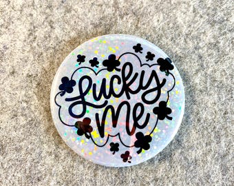 Pinback buttons for bags St Patricks day badges quotes and saying pins for bookbag strap pin flair lanyard decoration lucky me gift for her
