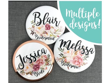 Rustic Rose Wedding shower pin | personalized family name badges | mom to be pinback buttons |  bridal shower pins button | Custom magnets
