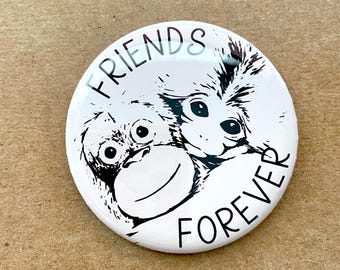 Punch baby Monkey Pin cute badges with saying Fun Pinback Button for Bookbag pin with kindness saying keychain for bag anti-bully pin