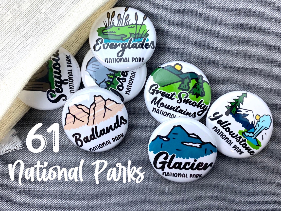 America's National Parks Pins Collectible Pinback Etsy