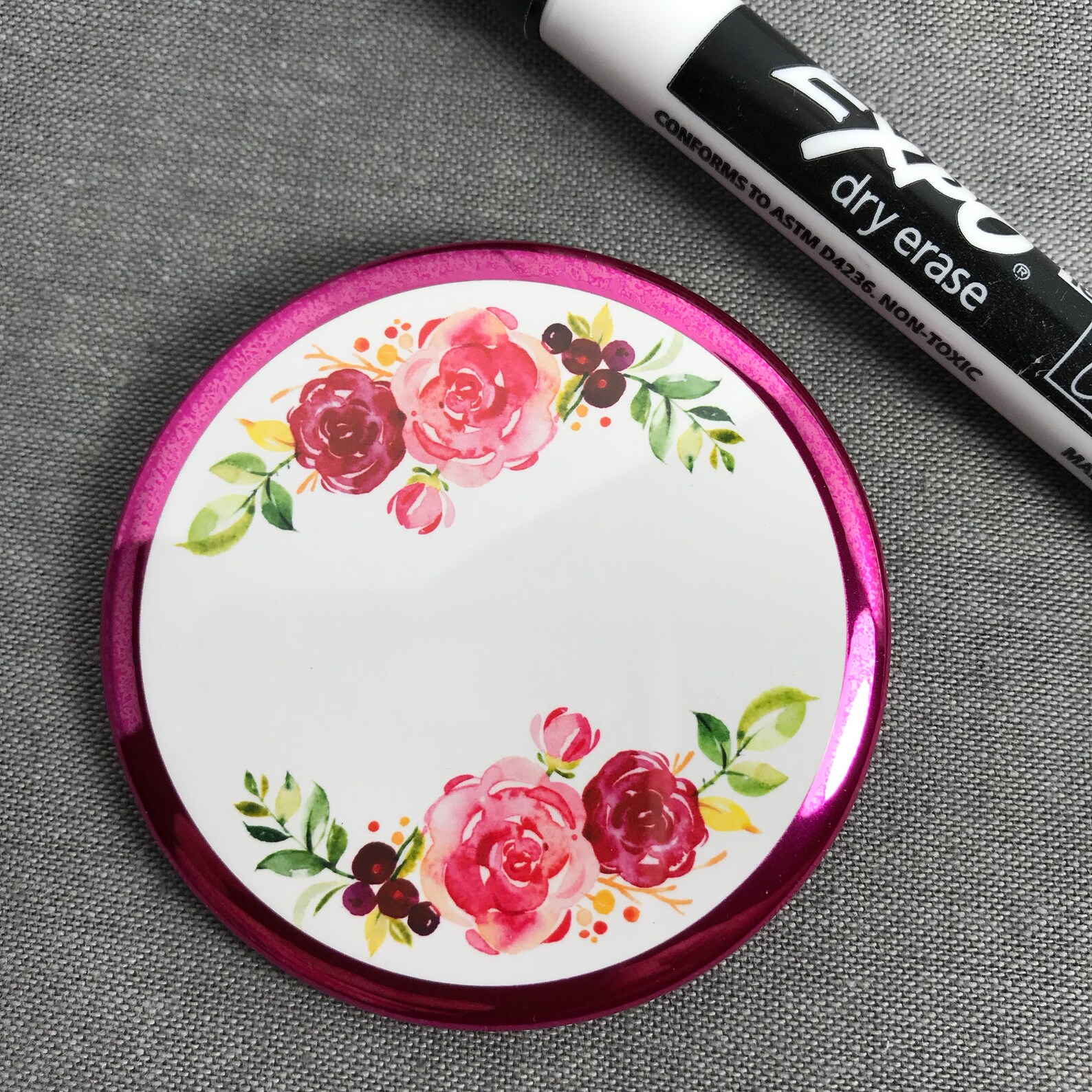 Reusable name badge button Dry erase name tags event name Etsy