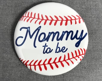 Baseball Baby shower Pins | Family name Badges | Mommy to be pin | Baseball Birthday | T-Ball Team badges | Groomsman gift bottle openers