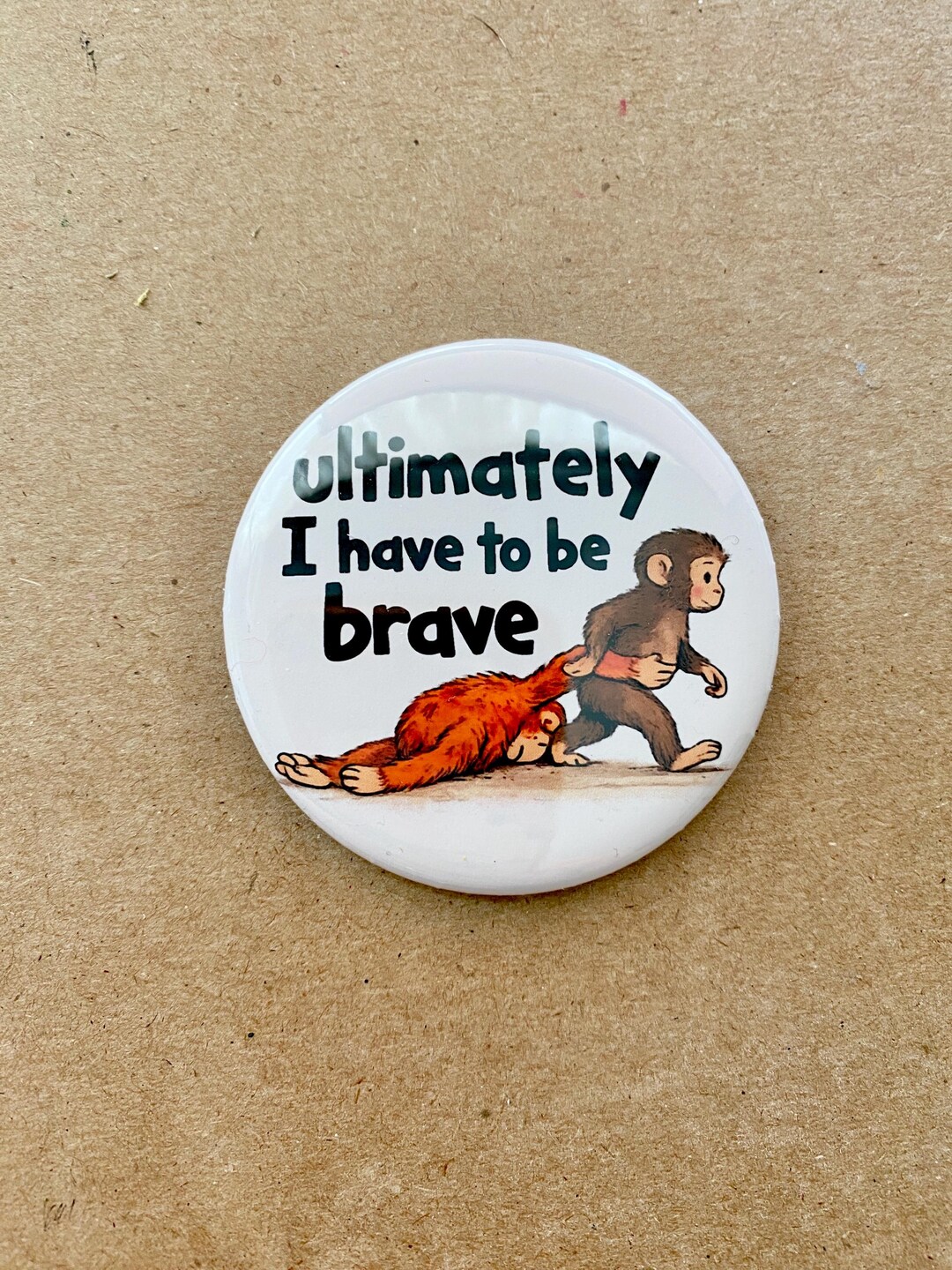 Monkey Pinback Buttons Punch Baby Monkey Pin Cute Badges With Saying Fun Pinback Button for ...