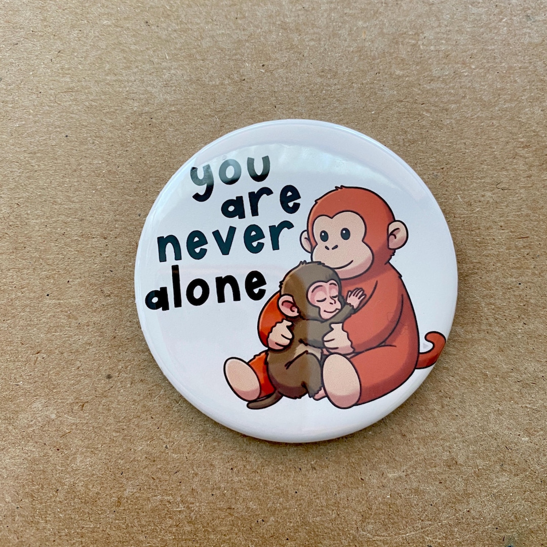 Monkey Pinback Buttons Punch Baby Monkey Pin Cute Badges With Saying Fun Pinback Button for ...