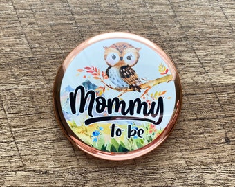 Woodland Animals baby shower Pins | Mommy to be | Forest baby animal name badges pinback buttons | family name tags | Woodland Storybook