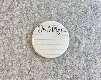 Don't forget note magnet |  Dry erase Reminder magnets  | magnetic note for fridge | Grocery list appointment reminder | reusable note pad