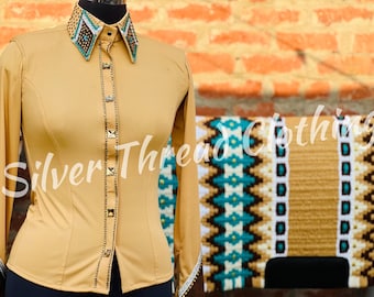 Western show shirt with matching pad