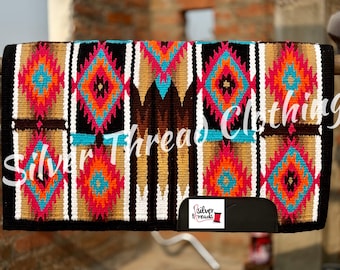 Western Ranch Pad yukka pad Hand-Loomed New Zealand Wool Saddle Blanket